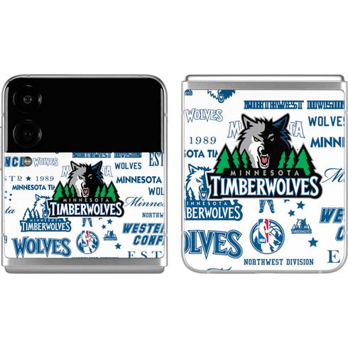 NBA Minnesota Timberwolves Historic Blast Galaxy Z Flip4 5G Skin